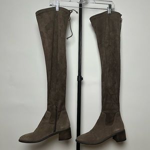Free People women’s “Coast to Coast Over-the-Knee” boots, color taupe, size 7